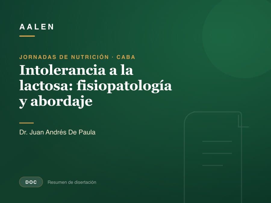Intolerancia a la lactosa: fisiopatología y abordaje