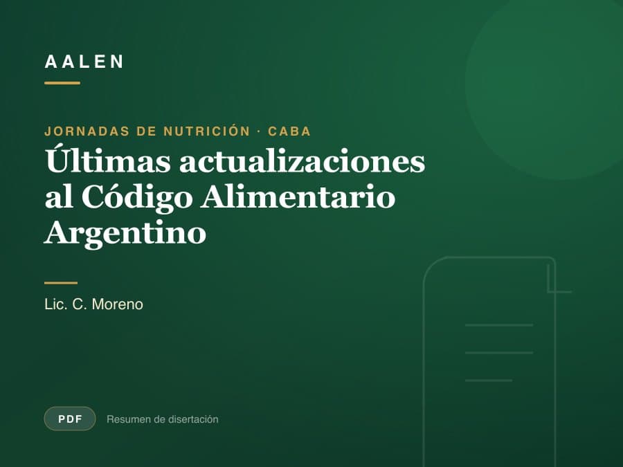 Últimas actualizaciones al Código Alimentario Argentino