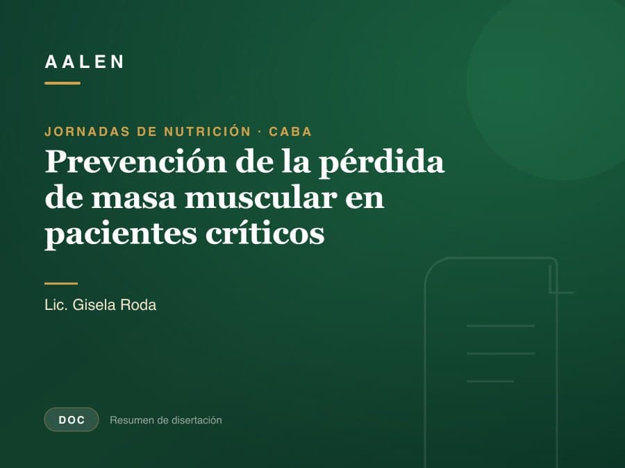 Prevención de la pérdida de masa muscular en pacientes críticos
