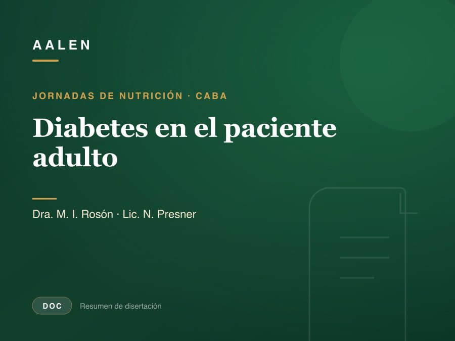 Diabetes en el paciente adulto
