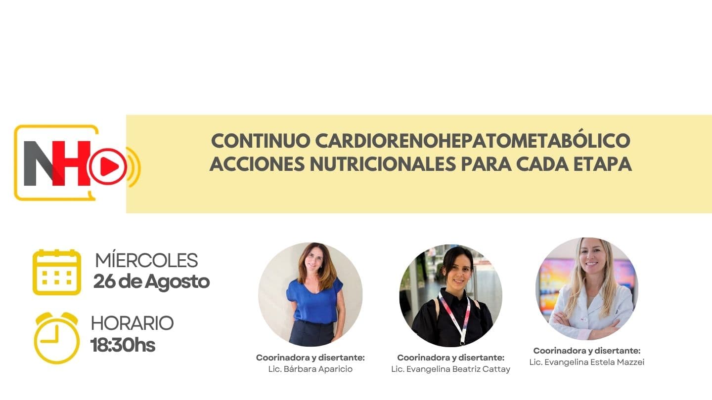 Continuo CardioRenoHepatoMetabólico: Acciones Nutricionales para cada Etapa